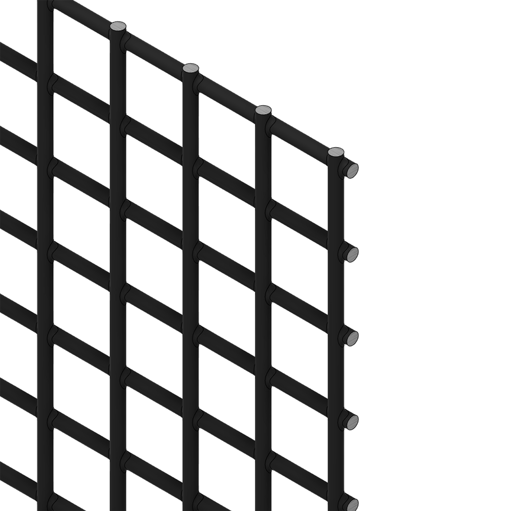 63-130-BK MODULAR SOLUTIONS BLACK MESH 1 1/2 FT FT (3 FT-6 IN X 7 FT)